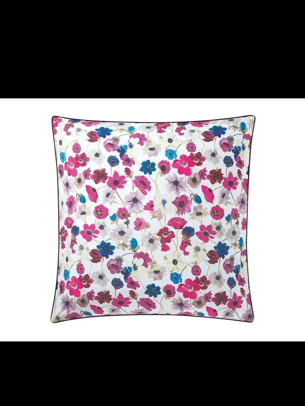 $240 Anne De Solene Paris Prairie 2 EURO Pillowshams Anemones Cotton Percale New
